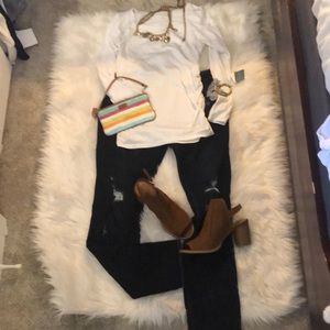 PAIGE jimmy jimmy  distressed maternity jeans